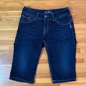 SILVER suki rose surplus jean capris Sz 28